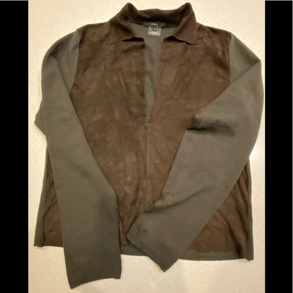 Gucci Light Wool Sweater in Smoke Brown and Front in Chocolate Suede Size S - Picture 3 of 4